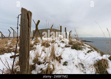 Kincraig Point Battery, Fife, Schottland Stockfoto