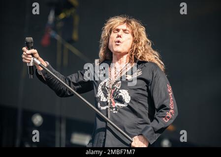 22. Juni 2019: Whitesnake-Aufführung auf dem Hellfest Open Air Festival Stockfoto