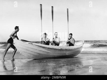 Life-Saving Corps in Lifeboat, Florida, USA, National American Red Cross Collection, 1923 Stockfoto