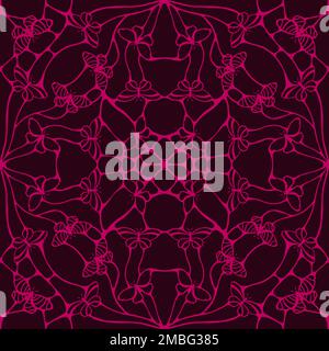 Sommer Schmetterling Nahtloses Tierlinienmuster zum Einpacken von Papier und Kinderbekleidung Druck und Stoffe und Bettwäsche sowie festliche Verpackung. Hoch Stockfoto