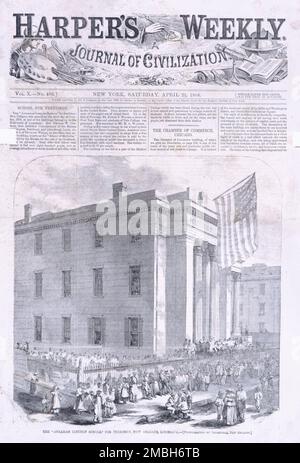 Die "Abraham Lincoln Schule" für Freibeuter, New Orleans, Louisiana, 1866-04-21. Stockfoto