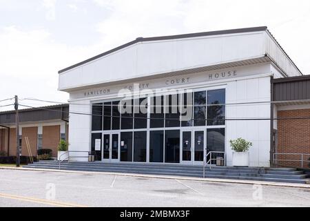 Jasper, Florida, USA - 16. April 2022: Das Hamilton County Courthouse Stockfoto