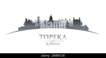 Silhouette der Skyline von Topeka Kansas. Vektordarstellung Stock Vektor