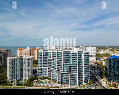 Sarasota, FL, USA - 18. Januar 2023: Luftfoto The Westin Sarasota Stockfoto