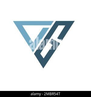 AG Icon Monogramm Text Buchstabe Buchstabe Logo Design auf weißem Hintergrund Stock Vektor