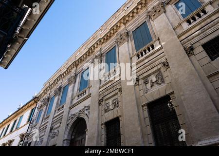 Palazzo Valmarana Braga in Vicenza, Italien, ein Renaissance-Palast, erbaut von Andrea Palladio Stockfoto