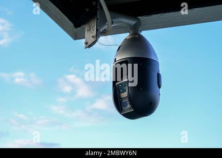 Kamera mit geschlossenem Kreislauf, mehreckiges CCTV-System. Stockfoto