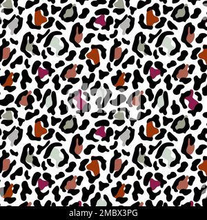 Leopard Cheetah Jaguar Hautmuster In Den Farben Braun, Kaffee, Salbeigrün, Grau Und Mauve Stock Vektor