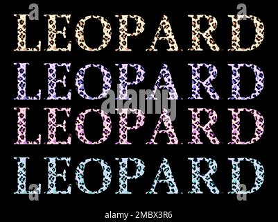 Buchstabe Mit Leopardenmuster Stock Vektor