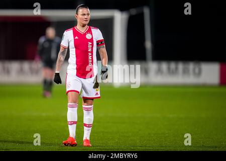 AMSTERDAM, NIEDERLANDE - JANUAR 20: Sherida Spitse von Ajax während des Azerion Vrouwen Eredivisie-Spiels zwischen Ajax und ADO Den Haag im Sportcomplex De Toekomst am 20. Januar 2023 in Amsterdam, Niederlande (Foto von Rene Nijhuis/Orange Pictures). Kredit: Orange Pics BV/Alamy Live News Stockfoto