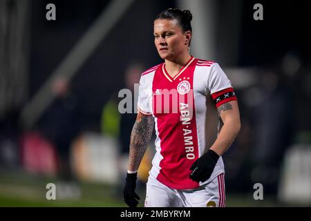 AMSTERDAM, NIEDERLANDE - JANUAR 20: Sherida Spitse von Ajax während des Azerion Vrouwen Eredivisie-Spiels zwischen Ajax und ADO Den Haag im Sportcomplex De Toekomst am 20. Januar 2023 in Amsterdam, Niederlande (Foto von Rene Nijhuis/Orange Pictures). Kredit: Orange Pics BV/Alamy Live News Stockfoto