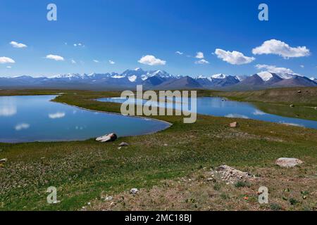 Alpensee, Kakshaal auch im Tian Shan Gebirge nahe der chinesischen Grenze, Naryn Region, Kirgisistan Stockfoto