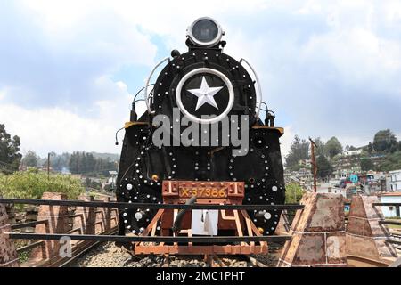 Die Meisterwerke im Schmalspurzug X37386 Heritage Train, Indian Railway, Ooty, Tamil Nadu Stockfoto