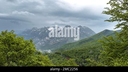 Urrieles oder Zentralmassiv in Picos de Europa, Spanien Stockfoto