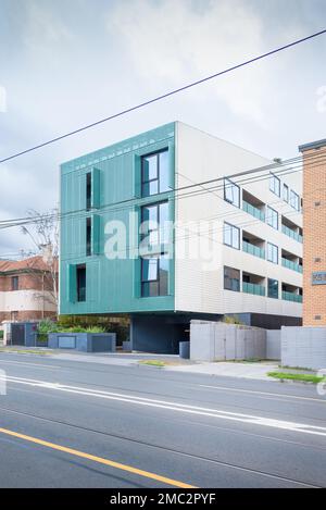 Melbourne, Victoria, Australien - Entwicklung eines Appartementgebäudes in Luma durch Jackson Clements Burrows Architects Stockfoto