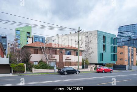 Melbourne, Victoria, Australien - Entwicklung eines Appartementgebäudes in Luma durch Jackson Clements Burrows Architects Stockfoto