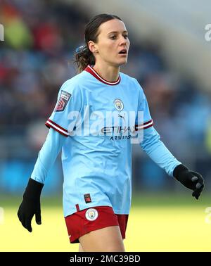 Hayley Raso von Manchester City während des Barclays Frauen Super League-Spiels im Academy Stadium, Manchester. Foto: Samstag, 21. Januar 2023. Stockfoto