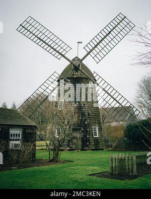 Windmühle im Home Sweet Home Museum, East Hampton, New York Stockfoto