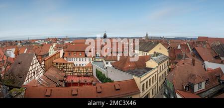 Panoramablick auf die Skyline von Bamberg - Bamberg, Bayern, Deutschland Stockfoto