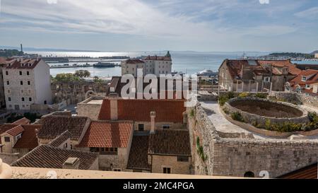 Blick vom Palastturm, Split, Kroatien Stockfoto