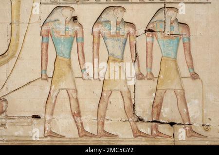 Der Tempel von Ramses II in der Nähe der Tempel von Sethos ich an Abydos, Ägypten Stockfoto