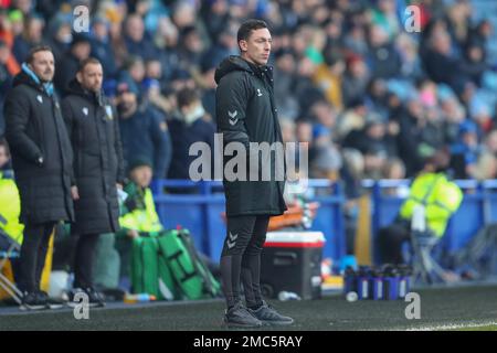 Scott Brown Manager von Fleetwood Town während des Spiels Sheffield Wednesday vs Fleetwood Town der Sky Bet League 1 in Hillsborough, Sheffield, Großbritannien, 21. Januar 2023 (Foto: Gareth Evans/News Images) Stockfoto