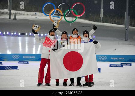 From left, Japan's Yoshito Watabe, Hideaki Nagai, Akito Watabe and