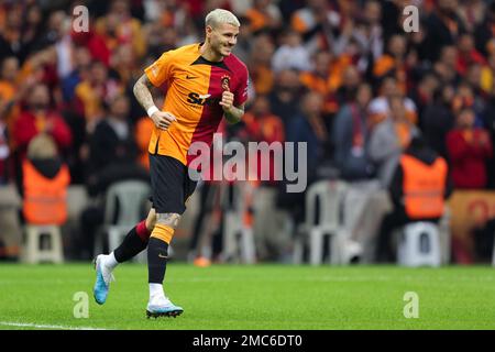 ISTANBUL, TÜRKEI - 21. JANUAR: Mauro Icardi von Galatasaray SK während des Super-Lig-Spiels zwischen Galatasaray SK und Antalyaspor im NEF-Stadion am 21. Januar 2023 in Istanbul, Türkei (Foto von Orange Pictures) Stockfoto