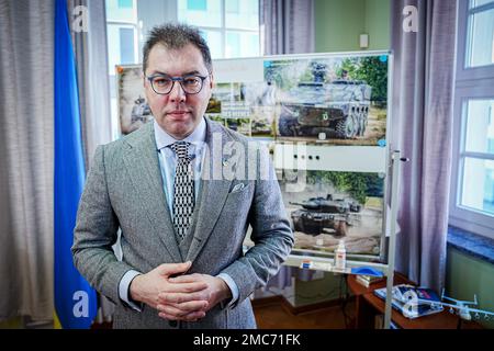 Berlin, Deutschland. 13. Januar 2023. Oleksii Makeiev, Botschafter der Ukraine in Deutschland. Kredit: Kay Nietfeld/dpa/Alamy Live News Stockfoto