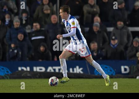 Hartlepool, Großbritannien. 21. Januar 2023. Daniel Dodds von Hartlepool United während des Spiels der Sky Bet League 2 zwischen Hartlepool United und Rochdale am Samstag, den 21. Januar 2023 im Victoria Park in Hartlepool. (Kredit: Scott Llewellyn | MI News) Kredit: MI News & Sport /Alamy Live News Stockfoto