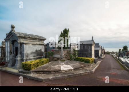 19. jahrhundert Wal Friedhof Erbe der Stadt Castro Urdiales und erklärte der kulturellen Interesse mit der Kategorie des Baudenkmals, Kantabrien, Spanien. Stockfoto