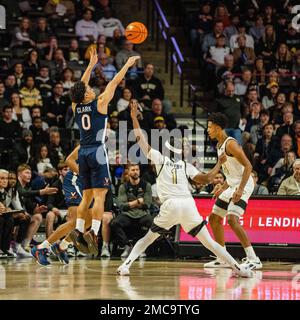 Winston-Salem, NC, USA. 21. Januar 2023. Während der ersten Hälfte des ACC Basketball-Matchups im LJVM Coliseum in Winston-Salem, NC. (Scott Kinser/Cal Sport Media). Kredit: csm/Alamy Live News Stockfoto