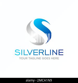Buchstabe oder Wort S oder Doppel SS Serif Schriftart im Kreis Bild Grafik Symbol Logo Design abstraktes Konzept Vektormaterial. Symbol in Bezug auf Initialen oder Kunst Stock Vektor