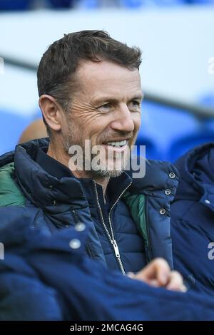 Cardiff, Großbritannien. 21. Januar 2023. Gary Rowett Manager von Millwall während des Sky Bet Championship-Spiels Cardiff City vs Millwall im Cardiff City Stadium, Cardiff, Großbritannien, 21. Januar 2023 (Foto von Mike Jones/News Images) in Cardiff, Großbritannien, am 1./21. Januar 2023. (Foto: Mike Jones/News Images/Sipa USA) Guthaben: SIPA USA/Alamy Live News Stockfoto