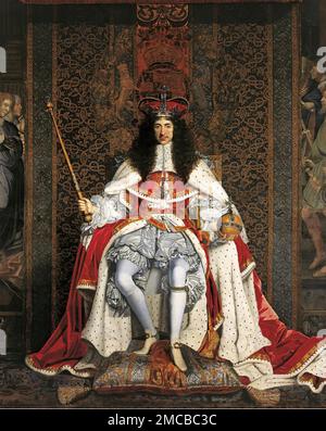 KARL II. VON ENGLAND (1630-1685) Krönungsporträt 1661 Stockfoto