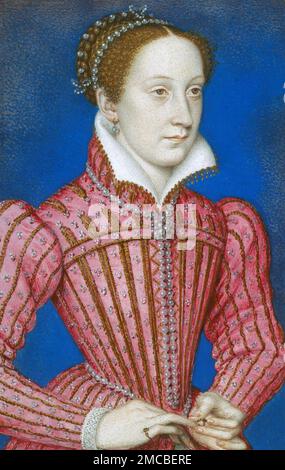 MARY QUEEN OF SCOTS (1542-1587) ca. 1560 von Francois Clouet Stockfoto