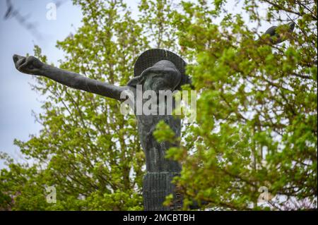 Die Statue des auferstandenen Christus in Medjugorje, Bosnien und Herzegowina. Stockfoto