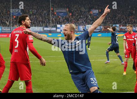 Bochum, Deutschland. 21. Januar 2023. firo : 01/21/2023 Fußball, 1. Liga, 1. Bundesliga, Staffel 2022/2023, VfL Bochum - Hertha BSC Berlin 3:1. Jubiläum Philipp Hofmann Kredit: dpa/Alamy Live News Stockfoto