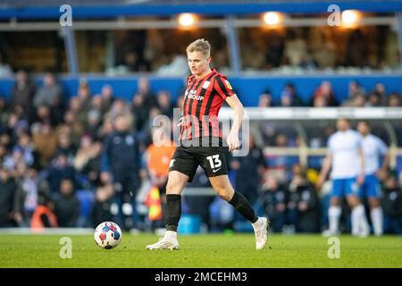 Ali McCann von Preston während des Sky Bet Championship-Spiels zwischen Birmingham City und Preston North End in St. Andrews, Birmingham, am Samstag, den 21. Januar 2023. (Kredit: Gustavo Pantano | MI News) Kredit: MI News & Sport /Alamy Live News Stockfoto