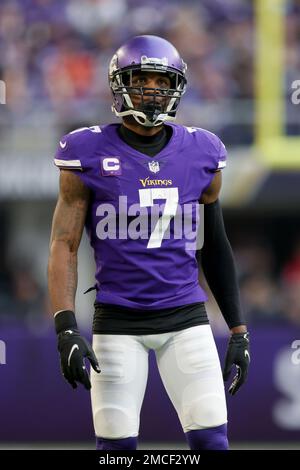 Minnesota Vikings cornerback Patrick Peterson (7) gets set on defense  against the Detroit Lions during an NFL football game, Sunday, Dec. 11,  2022, in Detroit. (AP Photo/Rick Osentoski Stock Photo - Alamy