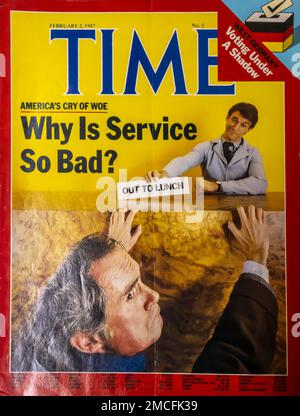 Titelseite DES TIME Magazins - 2. Februar 1987 Stockfoto