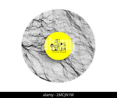 Array mit dynamischen Partikel kleiner Partikel im Kreis. Moderne Wissenschaft und Technologie Element. Abstrakte gepunkteten Hintergrund. Vector Illustration. Stock Vektor