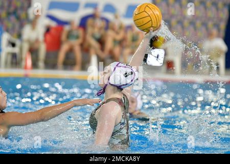 Triest, Italien. 21. Januar 2023. Emma De March (Pallanuoto Trieste) während des Spiels Pallanuoto Triest vs SIS Roma, Waterpolo Italian Series A1 Women Match in Triest, Italien, Januar 21 2023 Kredit: Independent Photo Agency/Alamy Live News Stockfoto