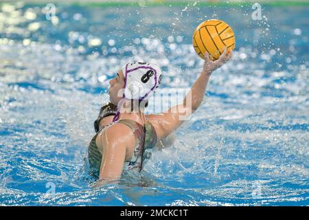 Triest, Italien. 21. Januar 2023. Francesca Colletta (Pallanuoto Trieste) während des Spiels Pallanuoto Triest gegen SIS Roma, Waterpolo Italian Serie A1 Women Match in Triest, Italien, Januar 21 2023 Kredit: Independent Photo Agency/Alamy Live News Stockfoto