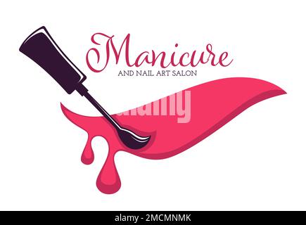 Maniküre Nagelstudio isolierter Icon Nagellack Stock Vektor