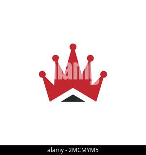 Krone Logo Symbol Design Vorlage Element Vektorvektoren Stock Vektor