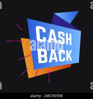 Economy Cash-Back-Service garantiert Einkaufen und Geldrückgabe Stock Vektor