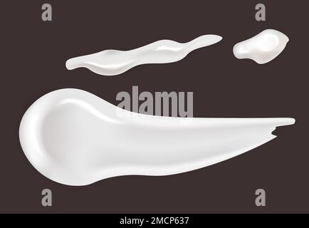 Creme schmiert Kosmetika und Hautpflege oder Make-up-Gel oder -Lotion Stock Vektor