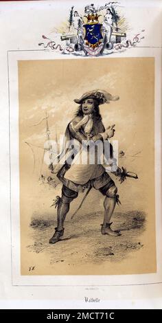 Jean Baptiste de Valbelle (1627-1681) - Gravur aus "Les marins illustres de la France" von Leon Guerin - 1845 - Stockfoto