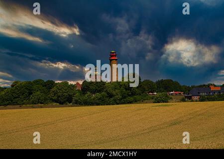 Stürmische Atmosphäre am Kap Arkona auf der Insel Rügen. Putgarden, Rügen Mecklenburg-Vorpommern, Deutschland Stockfoto